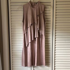 Zara Asymmetrical Layered Dress in Blush